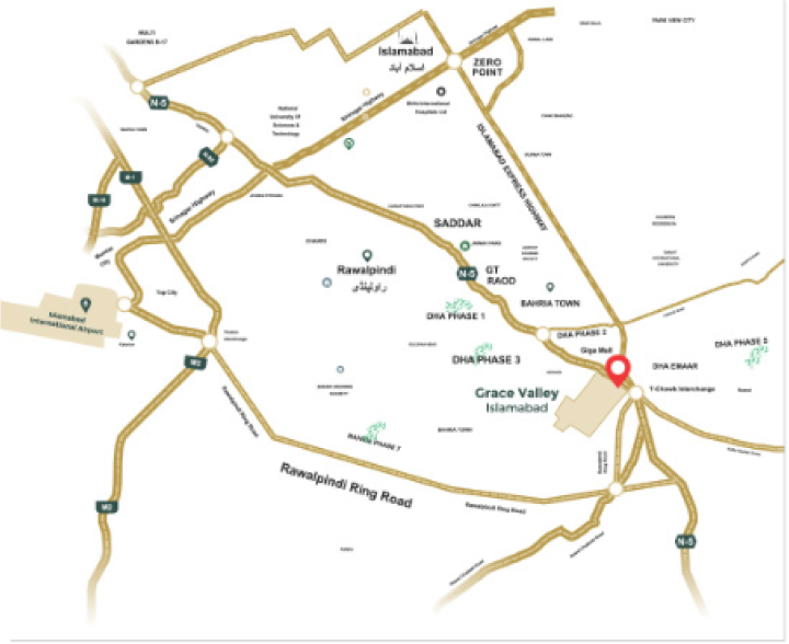 Grace Valley Islamabad Location